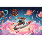 Trefl, Jamnik na rakiecie, puzzle, 100 elementów