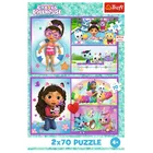 Trefl, Koci Domek Gabi, Baw się z Gabby, puzzle, 2-70 elementów