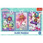 Trefl, Koci Domek Gabi, Kolorowe dni Gabby, puzzle, 3-80 elementów