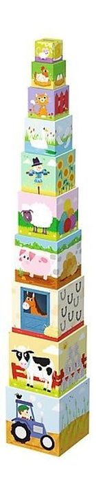 Trefl, Kostki do układania, Stacking Cubes, Na wsi, piramida