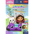 Trefl, Premium Plus Kids, Koci Domek Gabi, Piękna Gabby, puzzle, 160 elementów