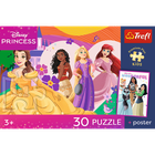 Trefl, Premium Plus Kids, Księżniczki Disneya, Księżniczki i przyjaźń, puzzle, 30 elementów