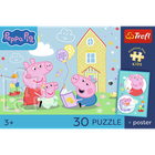 Trefl, Premium Plus Kids, Świnka Peppa, Peppa ma plan, puzzle, 30 elementów