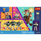 Trefl, Premium Plus Kids, Toy Story, Zabawki w akcji, puzzle, 100 elementów