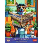 Trefl, Premium Plus, Pets & People Stuff, Corgi w Toalecie, puzzle, 1000 elementów