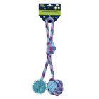 Trik&Roll, zabawka dla psa, szarpak z piłką, 2 stronny, niebieski, 34 cm