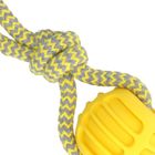 Trik&Roll, zabawka dla psa, szarpak z piłką, żółty, 20 cm