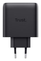 Trust, ładowarka, GaN 65W, 2xUSB-C, czarna