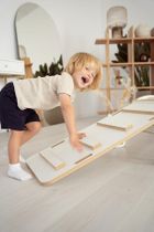 tupti.wood, 3w1: mały bujak montessori + mała zjeżdżalnia, drabinka + blat