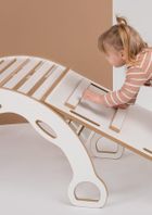 tupti.wood, duży bujak montessori z uchwytami + duża zjeżdżalnia, drabinka