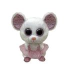 Ty, Beanie Boos, Mysz ballerina Nina, maskotka, biała, 15 cm