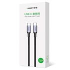 Ugreen, kabel, US316 90120, USB-C - USB-C PD QC FCP, 100W, 5A 480Mb/s, 3m, szary