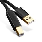 Ugreen, kabel USB 2.0 A/b do drukarki, 3m, pozłacany
