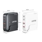 Unitek, ładowarka biurkowa, GAN 70W, 2XUSB-A 2XUSB-C, biała