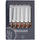 Vaggan BBQ, noże do steków z drewnianą rączką, 6 szt.