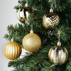 Vilde, bombki choinkowe, nietłukące, złote, 6 cm, 25 szt.