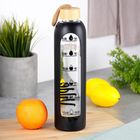 Vilde, butelka na wodę, szklana z silikonowym pokrowcem, czarna, 1l