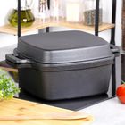 Vilde, Cast Line, garnek z pokrywką, żeliwny, 2w1, 4,5l, 1,8 l