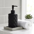 Vilde, dozownik do mydła, szklany, czarny, 330 ml
