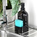 Vilde, dozownik płynu do naczyń z pojemnikiem na gąbkę, czarny, 500 ml