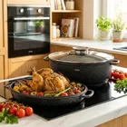 Vilde, Granitica, brytfanna granitowa z pokrywką 3w1, 8+3,2l, 39-26,5-18 cm