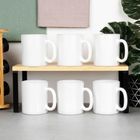 Vilde, kubki szklane, białe, 300 ml, 6 szt.