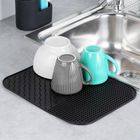 Vilde, mata do suszenia naczyń, silikonowa, czarna, 34-26,5 cm