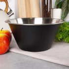 Vilde, miska kuchenna, stalowa, czarna 22 cm, 2l