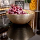 Vilde, miska szklana, złota okrągła, 15 cm, 600 ml