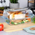 Vilde, naczynie żaroodporne z pokrywką, szklane, 3,1+2,6 l