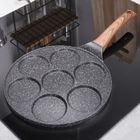 Vilde, patelnia do jajek, granitowa, 7 otworów, Black&Wood, 26 cm