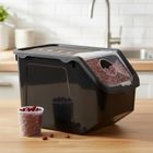 Vilde, pojemnik na warzywa i owoce, z pokrywką, czarny, 12 l