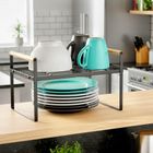 Vilde, półka kuchenna, metalowa, czarna, 33-21-19,5 cm