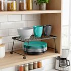 Vilde, półka kuchenna, metalowa, czarna, 36-22-15 cm