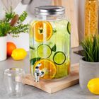 Vilde, słój do napojów, z kranikiem, szklany, 6,2l