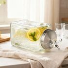 Vilde, słój do napojów z kranikiem, szklany, do lodówki, 3,3l