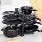 Vilde, stojak na garnki, patelnie i pokrywki, metalowy, czarny