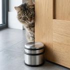 Vilde, stoper do drzwi, stalowy, srebrny, 9,5 cm