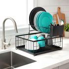 Vilde, suszarka na naczynia, 2-poziomowa, metalowa, czarna, 42-28-28 cm