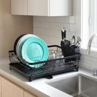 Vilde, suszarka na naczynia, metalowa, czarna, 48-32,5-18,5 cm