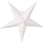 Vilde, świecąca gwiazda świąteczna, papierowa, biała, 60 cm