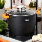 Vilde, Terruna Aroma, garnek ze szklaną pokrywką, granitowy, 24 cm, 6,7l