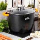 Vilde, Terruna Aroma, garnek ze szklaną pokrywką, granitowy, 28 cm, 9,7l