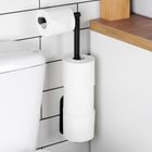 Vilde, uchwyt na papier toaletowy stalowy, czarny, 46,5 cm