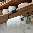 Vilde, wieszak na ręcznik papierowy, metalowy, czarny, 30-4,5-13 cm