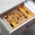 Vilde, wkład na sztućce do szuflady, rozsuwany, bambusowy, 28-45-33,5 cm