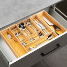 Vilde, wkład na sztućce do szuflady, rozsuwany, bambusowy, 35,5-54,5-45,5 cm