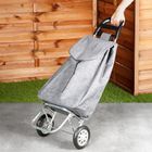 Vilde, wózek z torbą na zakupy, szary, 30l