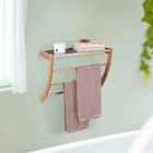 Wenko, Fondi, drewniana półka łazienkowa z drążkiem