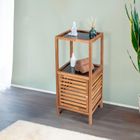 Wenko, Fondi, regał łazienkowy słupek z drewna akacji, 86 cm